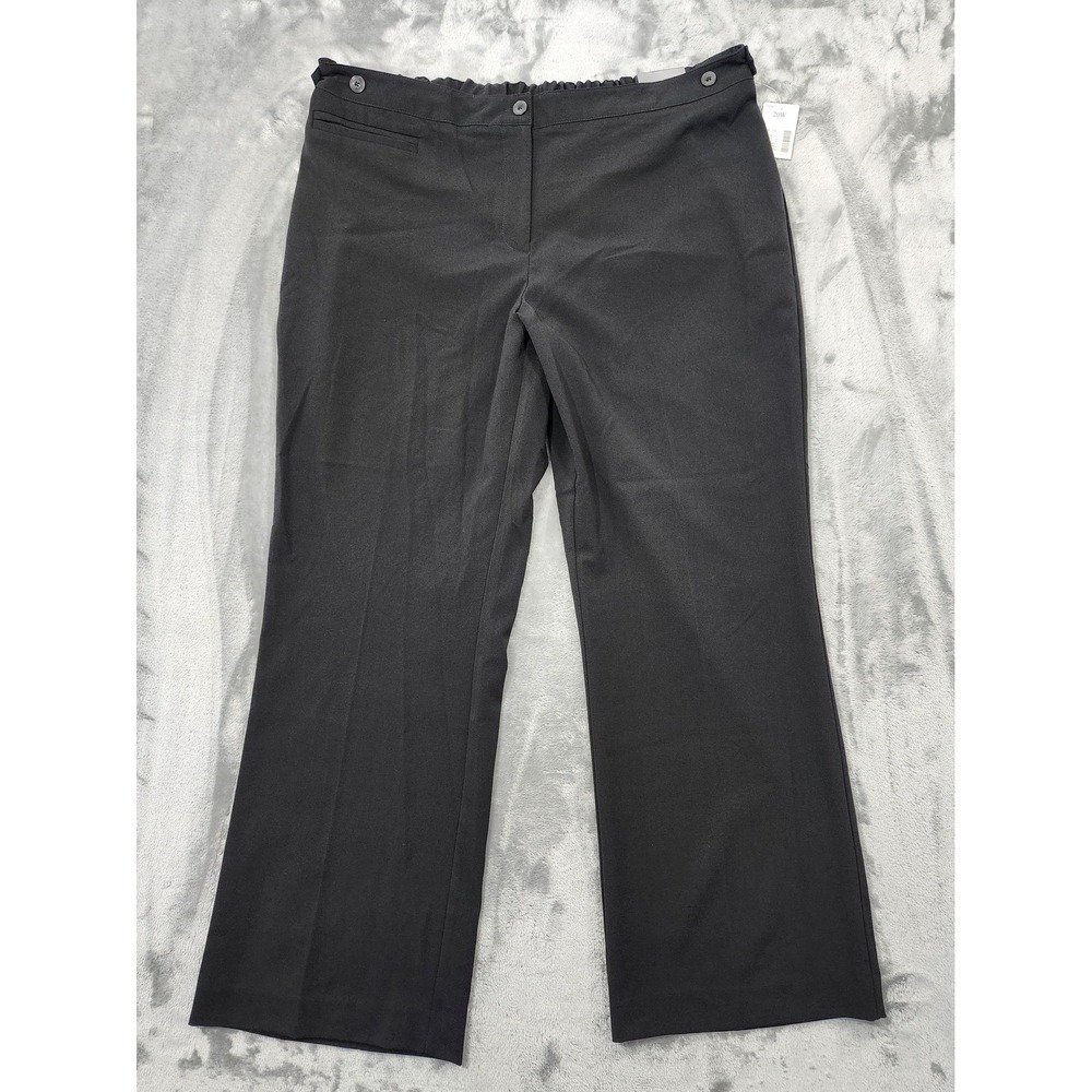 NEW Catherines Pants Womens 20W Black Jayne Elastic Waist 2-Way Stretch Trousers